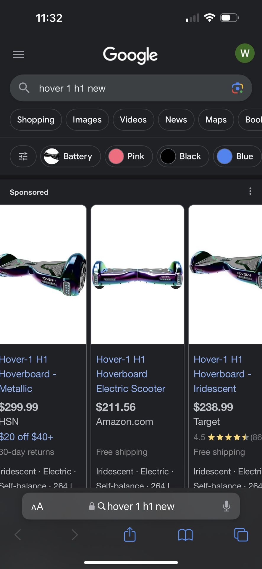 Hover-1 H1 Bluetooth Speaker 9.5 MPH Self Balancing Scooter