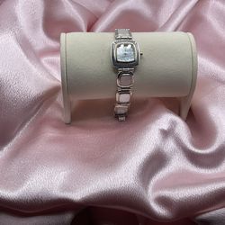 Ecclissi Sterling Silver & Mother of Pearl Japan Quartz Watch