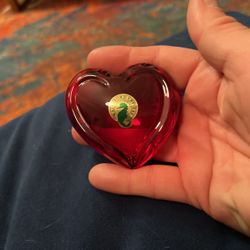 Waterford Red Crystal Heart
