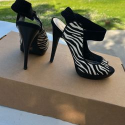 Mark Shannon Zebra print stiletto