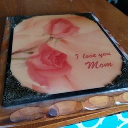 I Love Mom plaque For Mother's Day