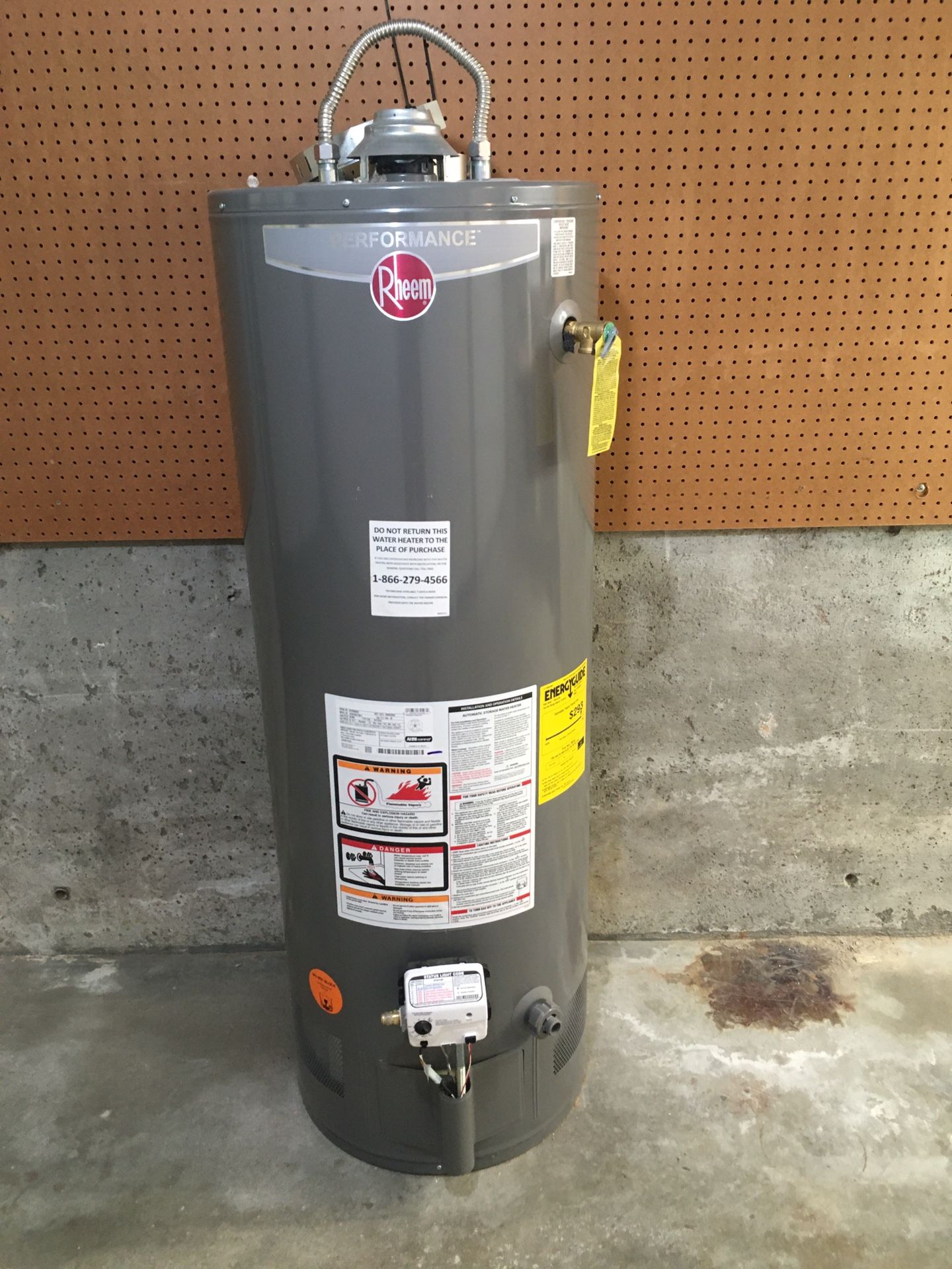 Rheem performance 50 gallon natural gas water heater