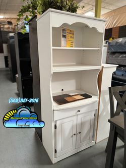 White microwave stand tall blanco Nuevo dresser chest
