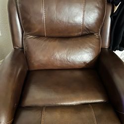 Brown leather chair