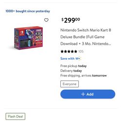 Nintendo Switch - Mario Cart Bundle- Complete