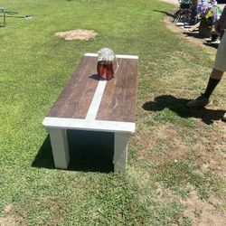 Solid Wood Bench Extremely Heavy/sturdy 54” LONG, 24” WIDE. 17” TALL