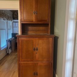 Hooker Deep Storage Cabinet TV Armoire Mission Style. oNE d a y Listing