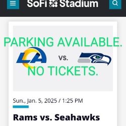 Parking Lot 2.Miles away Is $20  Parking next To SoFi Is $50