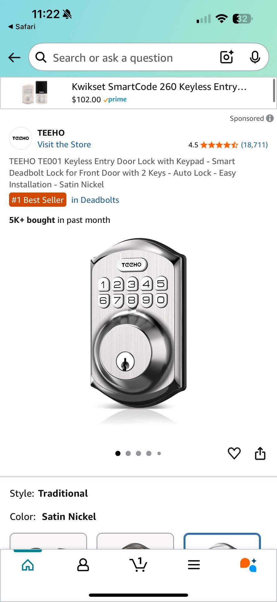Keyless Entry Door Lock with Keypad