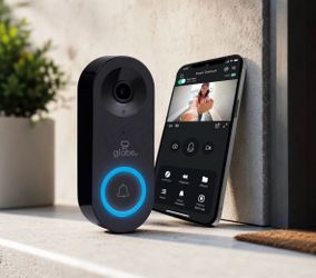 Black Plastic Wired Smart Video Doorbell