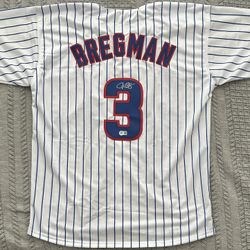 Alex Bregman Signed Chicago Cubs Custom Pro Style Jersey Beckett