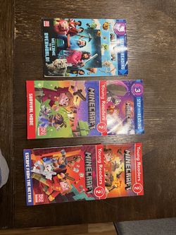 Minecraft Young Reader Book Lot - 5 Books Levels 2 & 3