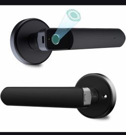 Fingerprint Door Lock, SMONET Electronic Biometric Smart Deadbolt Keyless Entry Digital Door Lock for Bedroom,Key Handle Door Lever, Auto Lock,Securit