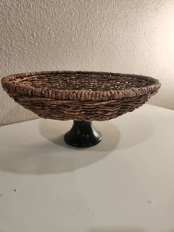 Large Basket On Petalstool 