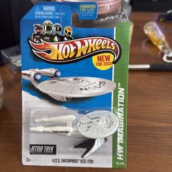 2013 Hot Wheels U.S.S. ENTERPRISE NCC-1701 Battle Damaged 60/250 GREAT CARD