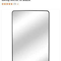 Home Decorators 24 Inch Framed Vanity Mirror Matte Black
