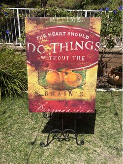 Large Canvas Wall Art with Quote and Peaches