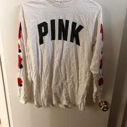 Pink Crew Neck , Jacket , Long sleeve Shirts
