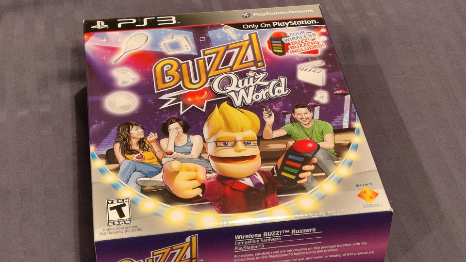 Buzz Quiz World with four wireless buzz buzzers PS3