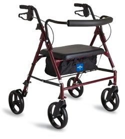 Medline Large Steel Bariatric Rollator Walker