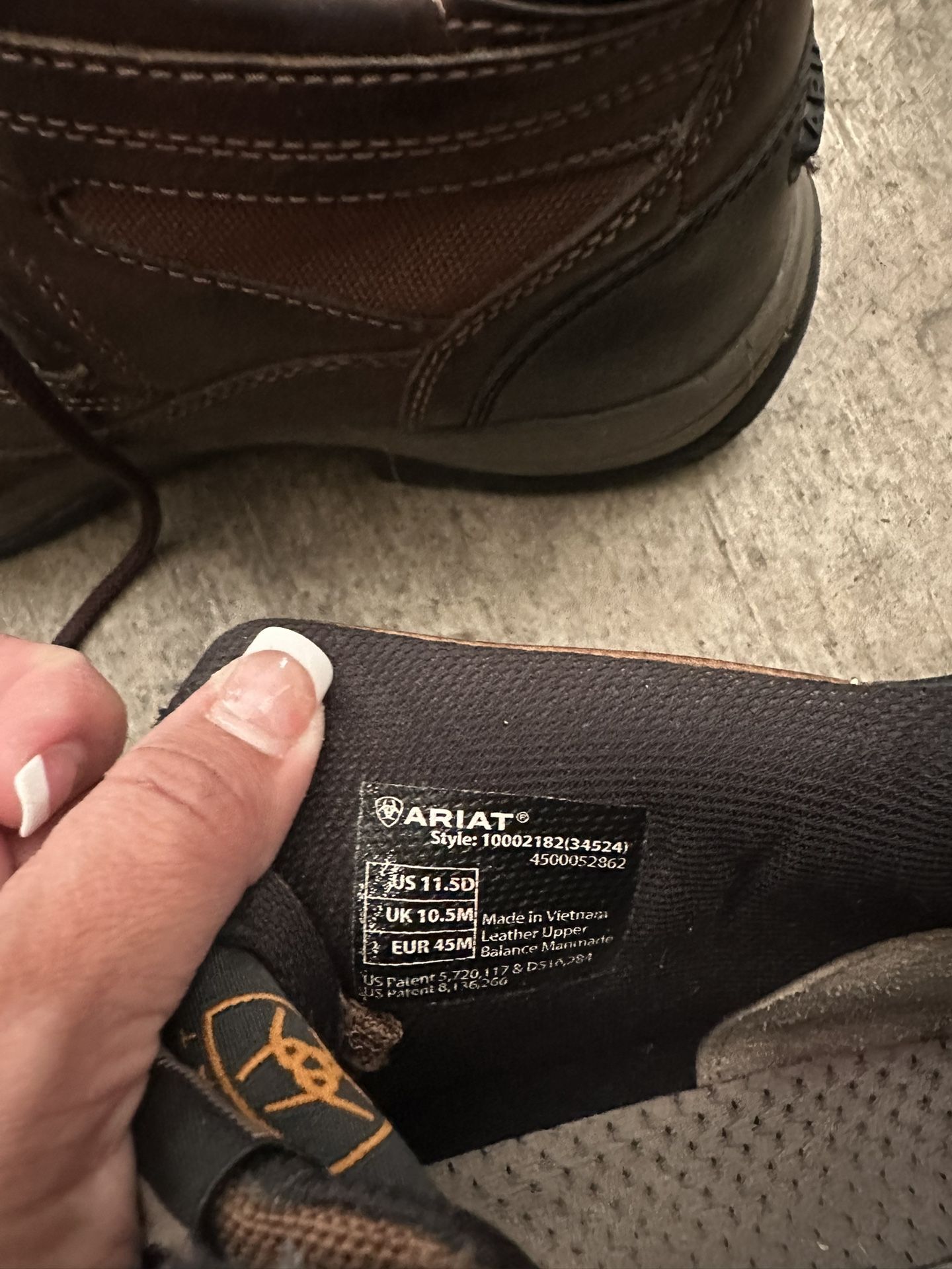 Mens Ariat Soft Toe Work Boots Size 11.5