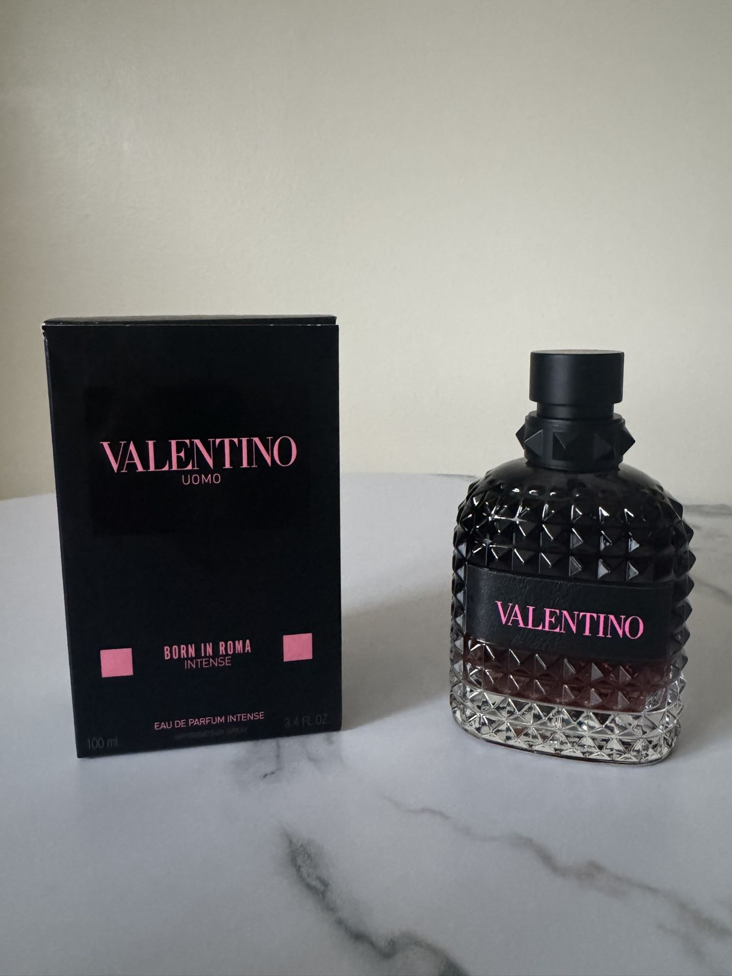 Valentino Uoma Born In Roma Intense 3.4OZ Cologne bottle AUTHENTIC