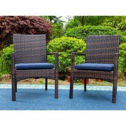 Outdoor wicker chairs