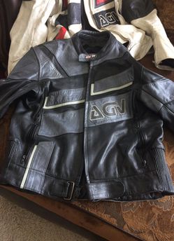 Awesome leather AGV motorcycle jacket.