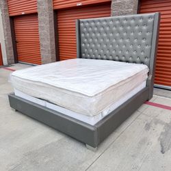 King Size Bed w/ Mattress Set
