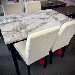 White 5pc Dining Set