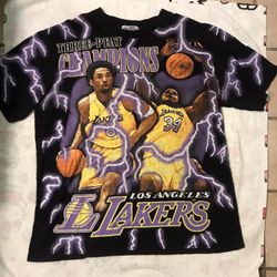 Rare Kobe & Shaq Lakers Vintage Style Size L