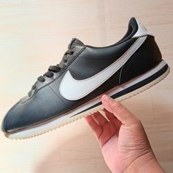 Men's Size 12 Nike Cortez Basic Leather 72 Black/White