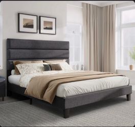 Queen grey bed frame