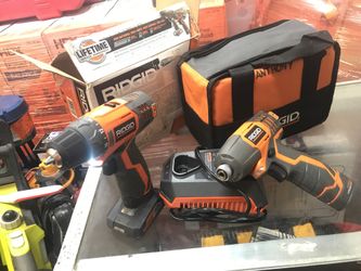 Ridgid 12v Impact Drill/Drill Driver kit
