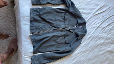 Zara green denim jacket