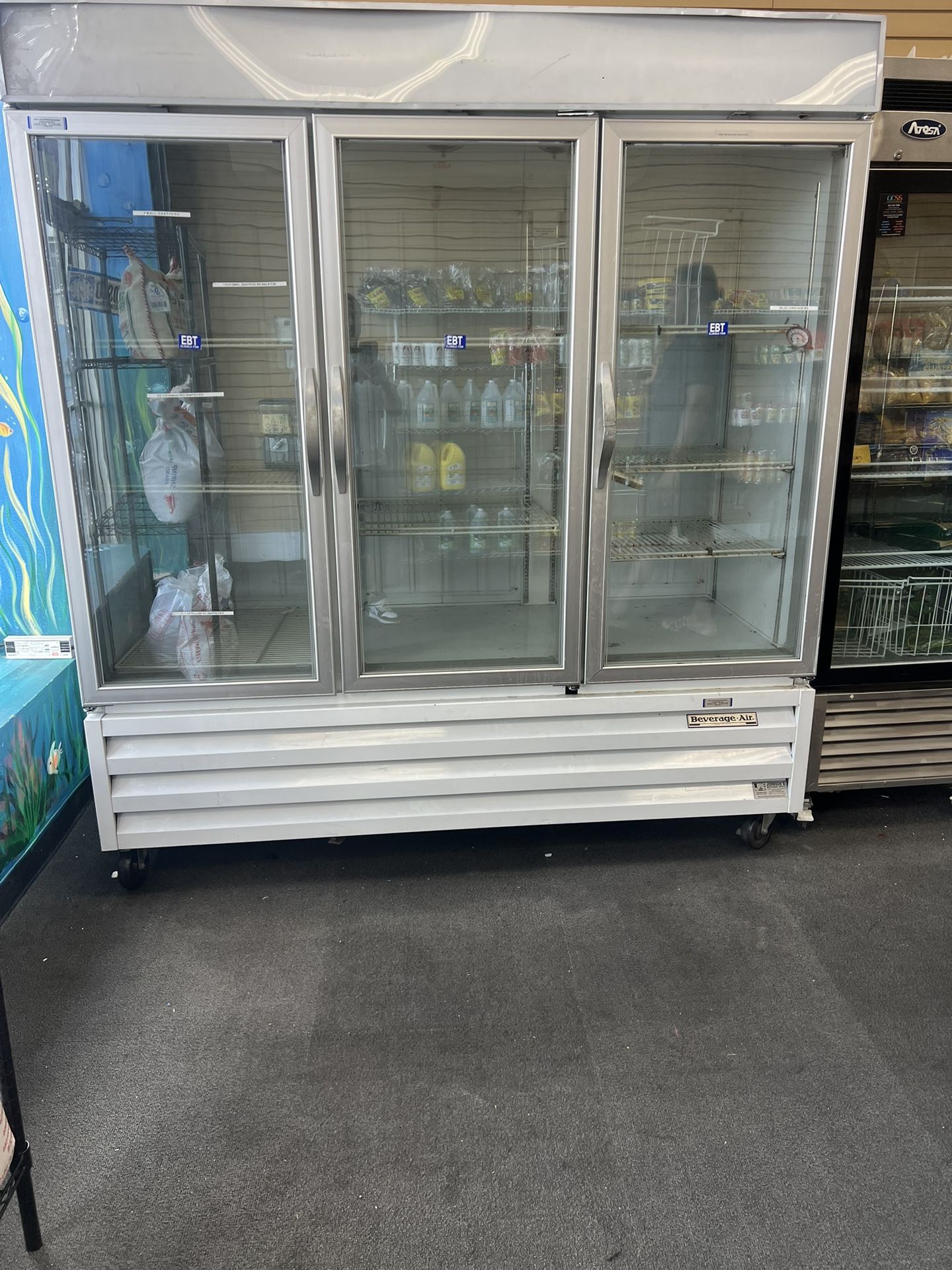 3 Door Glass Freezer 