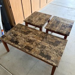 Coffee Table And Two Side Table 