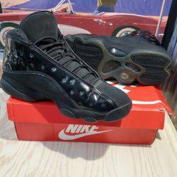 Nike Men's Size 12 Jordan 13 Retro Cap And Gpwm Black Leather 414571-012