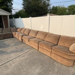Cloth  9 Piece Sectional Couch 