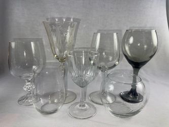 7-Piece Eclectic Vintage & Crystal Glassware Lot - Great Mix!