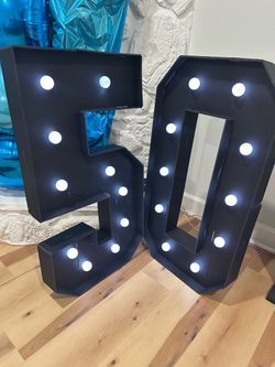 Large 50 number signs
