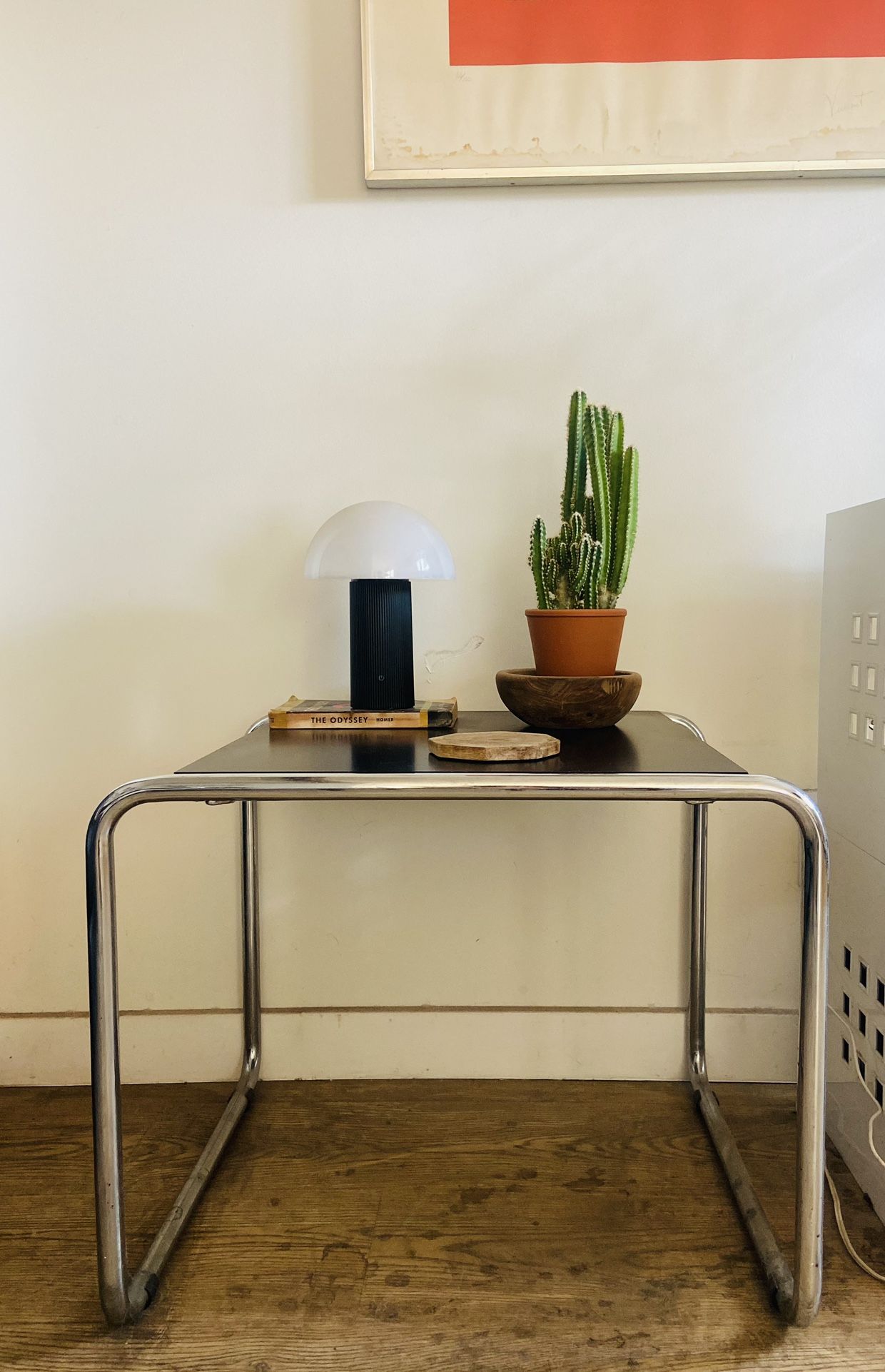 Mid Century Bauhaus Style Laccio Side Table 