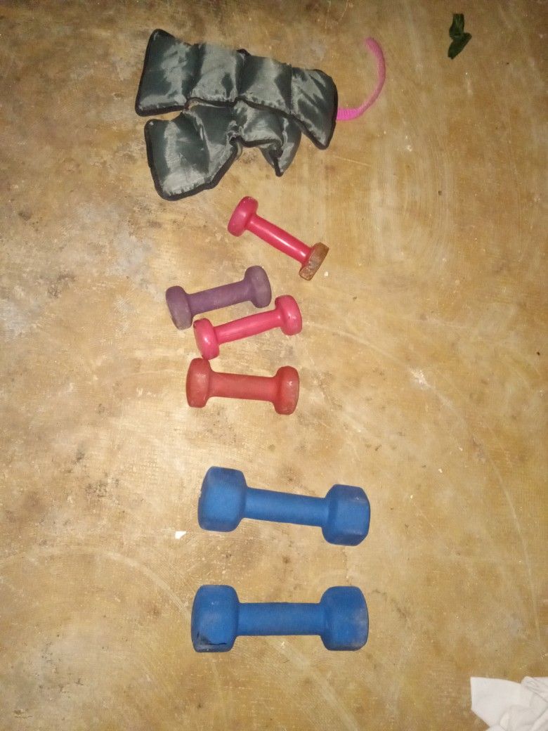 Dumbbells And Ankel Weights