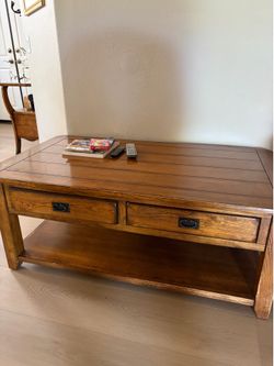 Living room table with drawers