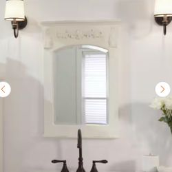 Chelsea 22 in. W x 32 in. H Wall Bathroom Vanity Mirror in Off white