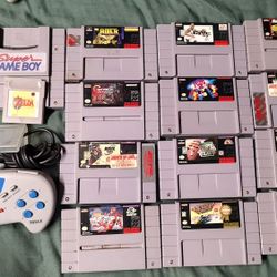 SNES Games And Controller 