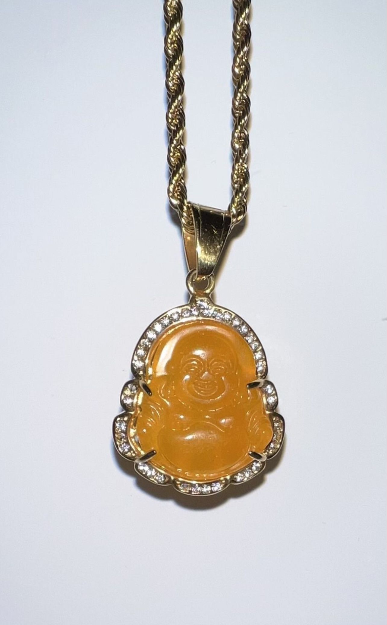Orange Buddha Necklace