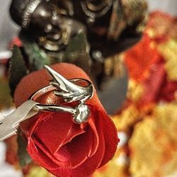 925 Sterling Silver Heart Winged Ring