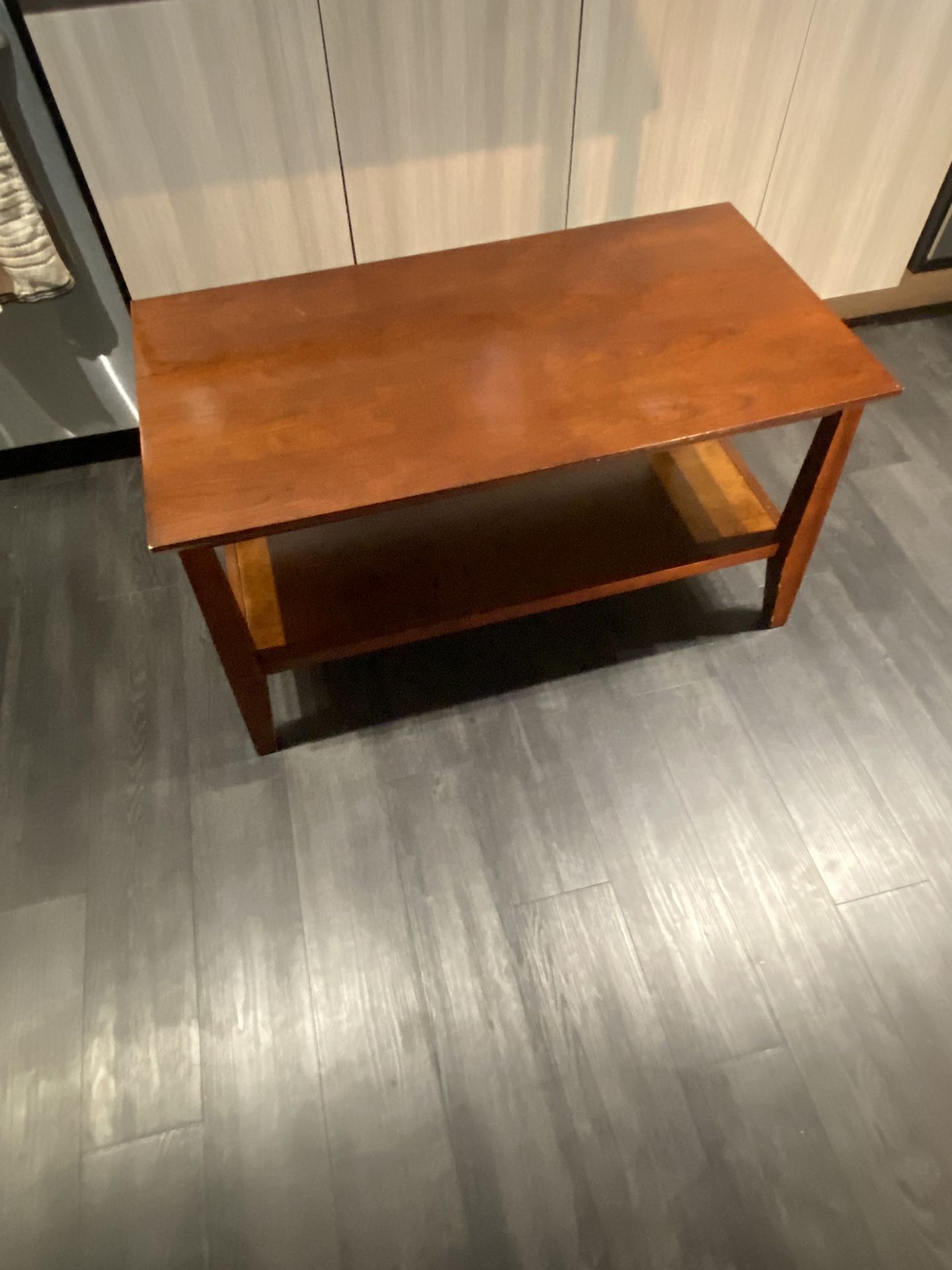 Wood Coffee Table (2 Tier) - Brown