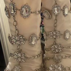 Dolls Kill White Moon Boots 